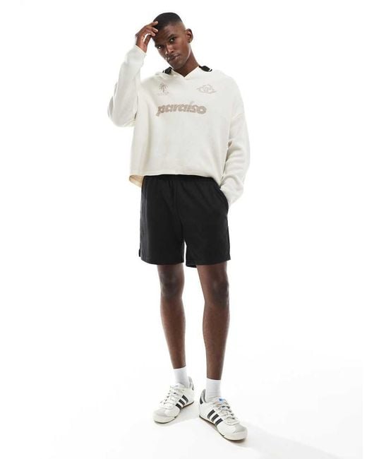 Only & Sons White Sweat Short for men