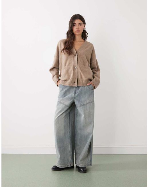Monki Brown Oversized Cardigan