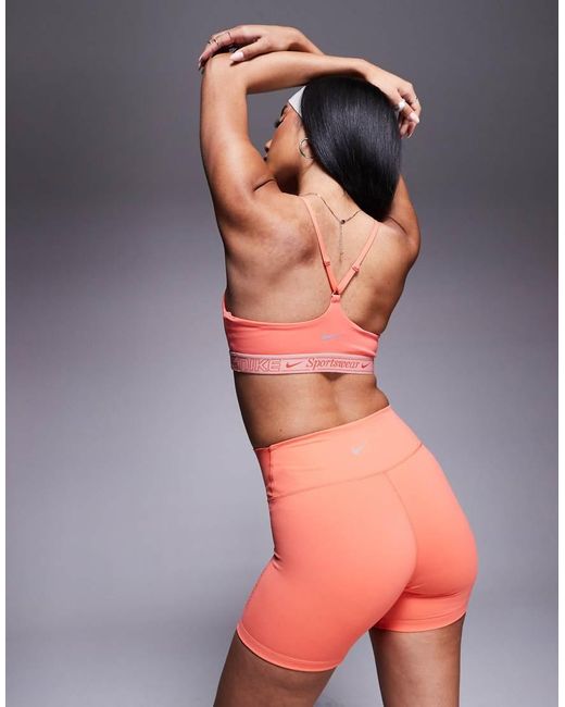 Nike Pink Nike One Training Dri-fit High Waisted 5 Inch Shorts