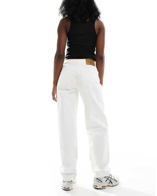 Calvin Klein White 90s Loose Jeans