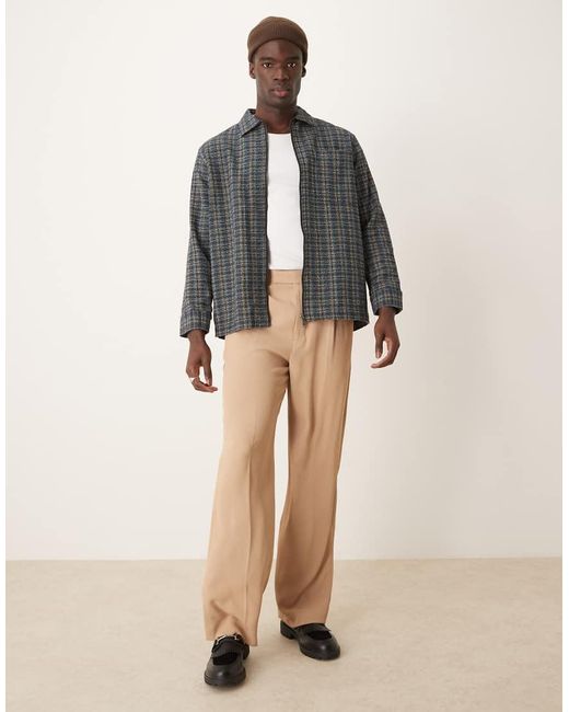 SELECTED Black Oversized Boxy Textured Overshirt for men