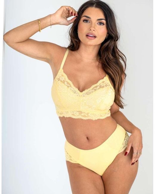 Pour Moi Brown Love To Lounge Lace And Modal Rib Non-Wired Bra B-G