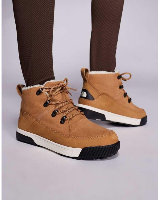 The North Face Brown Sierra Mid Fleece Lined Hiking Boots