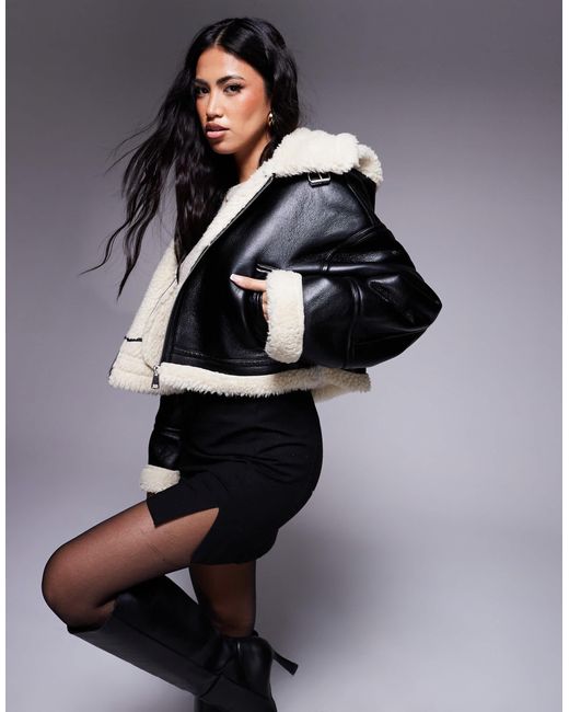 Aria Cove Black – jacke aus kunstleder