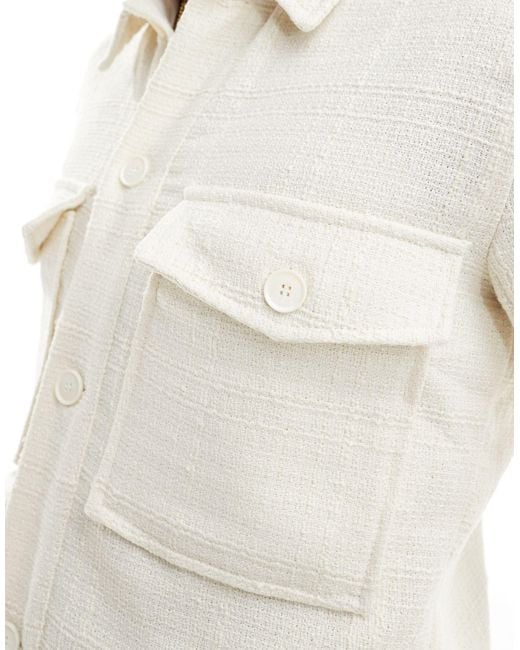 Only & Sons White Textured Jacket for men