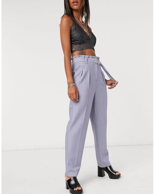 TOPSHOP Denim Peg Pant in Blue - Lyst