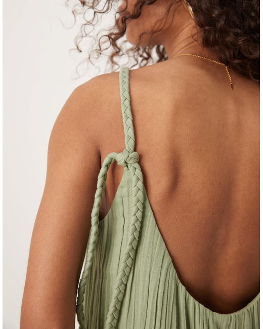 ASOS Green – jumpsuit aus doppellagigem stoff