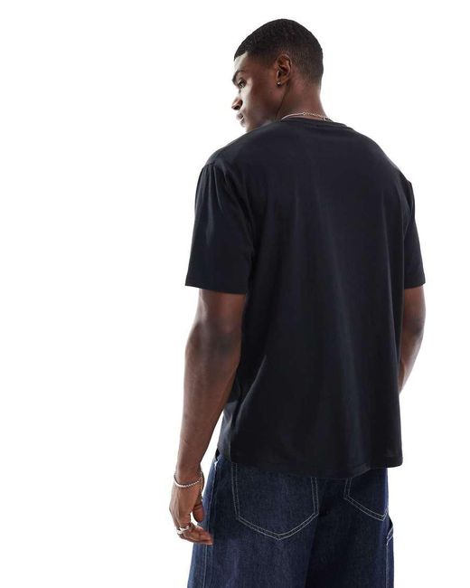 T-Shirt Basic Comoda Nera di ASOS in Black da Uomo