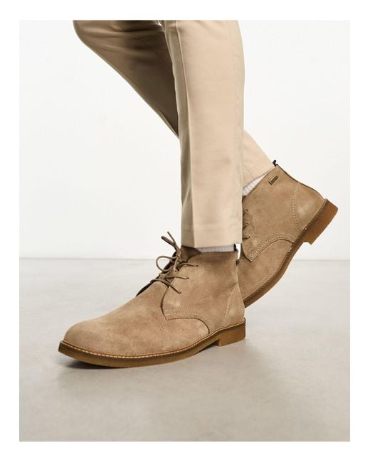 Barbour Natural Sonoran Suede Desert Boots for men