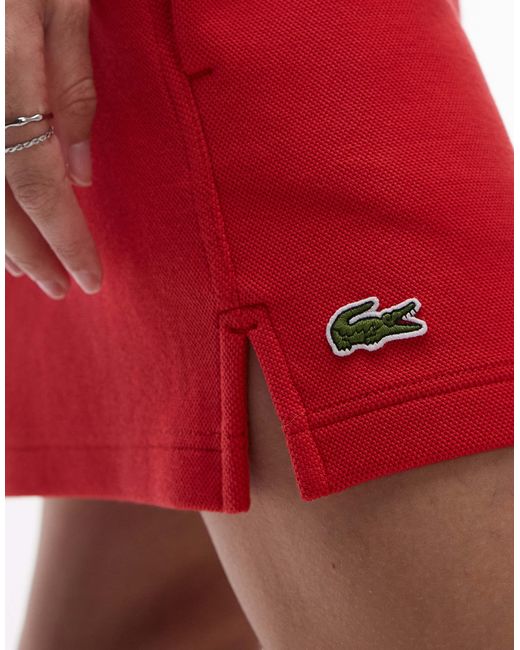 Lacoste Red Double Faced Pique Shorts