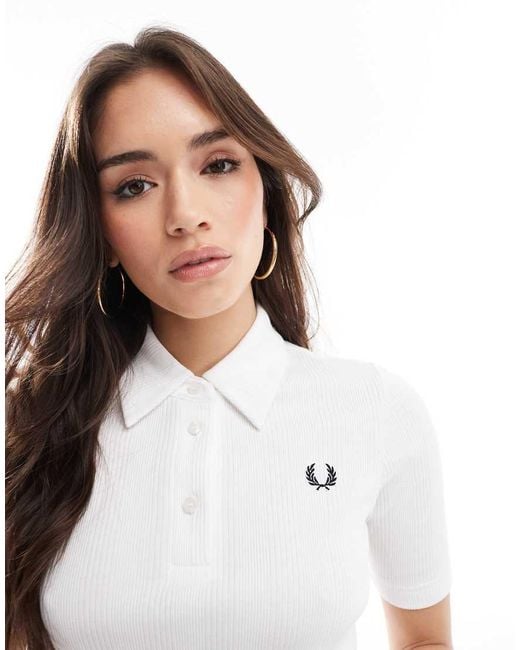 トップス FRED PERRY Ribbed Polo Shirt D81889s.jpg