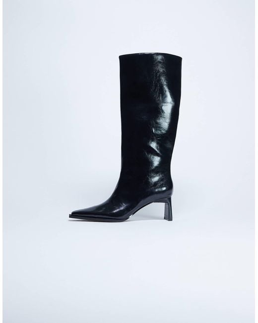 TOPSHOP Black – talia – kniehohe stiefel