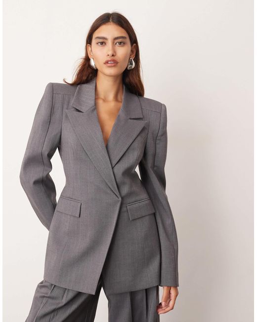 ARRANGE Gray Co-ord Structured Tailored Blazer