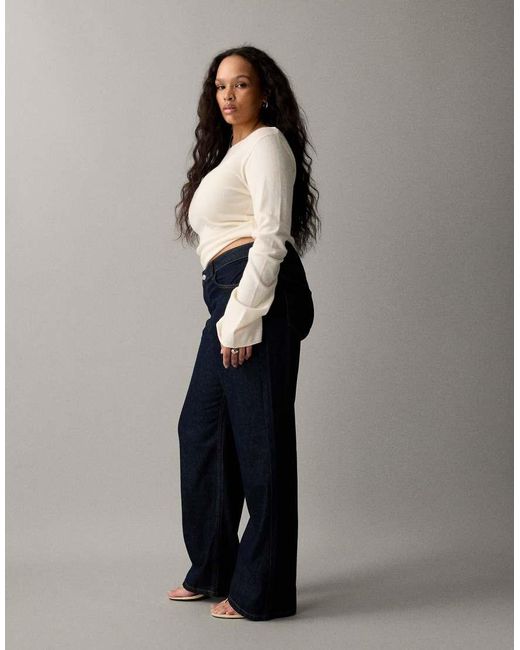 Noisy May Black Alexa Mid Rise Wide Leg Jeans