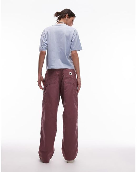 Vaqueros Rosa Negruzco De Corte Suelto Brandon Single Knee De Carhartt de color Blue