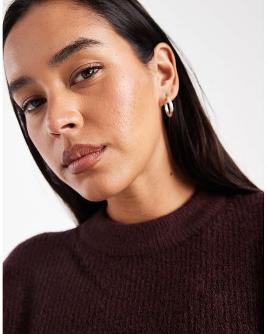 Pull col rond - bordeaux ONLY en coloris Brown