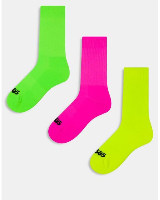 4505 Pink Running Socks With Arch Support And Anti Bacterial Finish for men