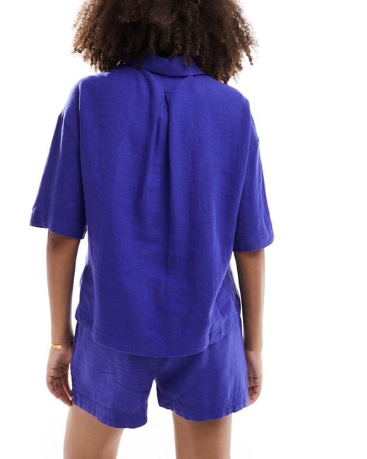 Nobody's Child Blue Jay Linen Shirt Co-ord