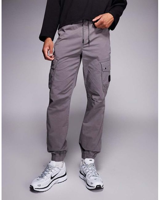 River Island Regular-Fit Cargobroek in het Gray voor heren