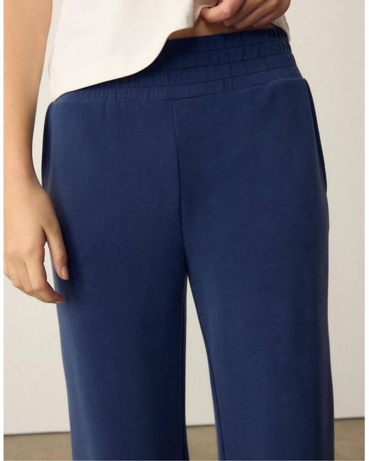 Stradivarius Blue Soft-Touch Culottes