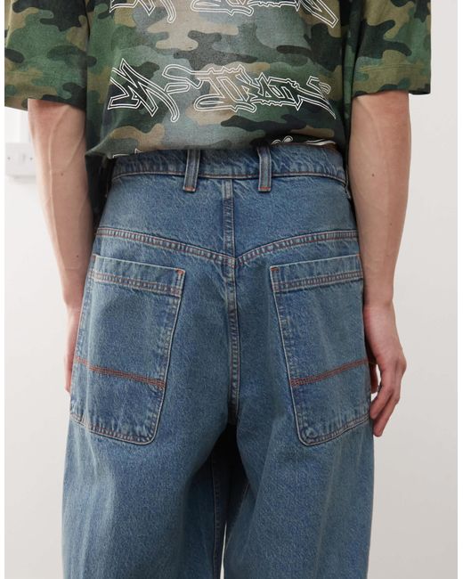 Collusion – x002 – weite jeans in Blue für Herren
