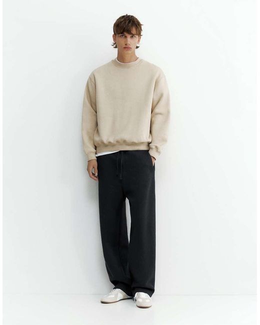 Pull&Bear Baggy Joggers in het White voor heren