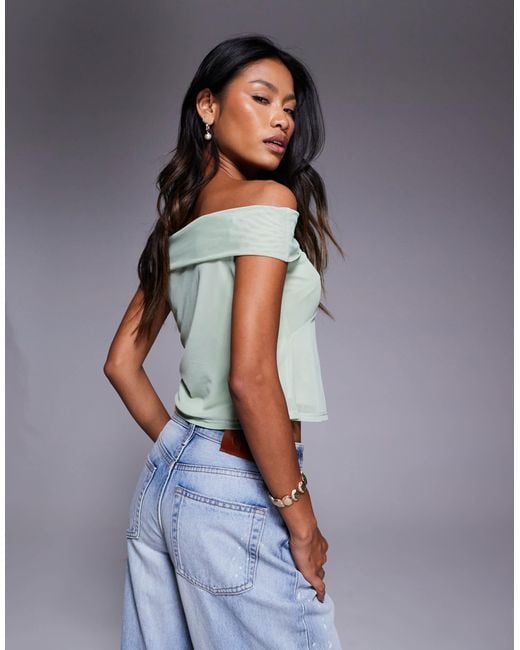 ASOS Gray – netzstoff-oberteil