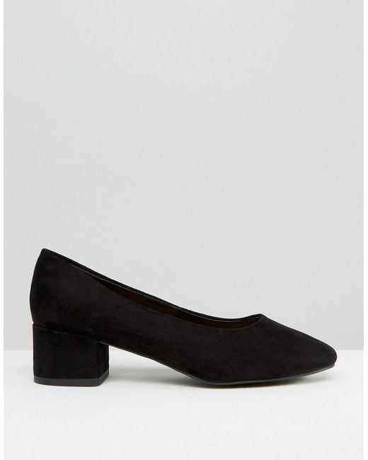 Block Heel Ballet Pump in Beige 