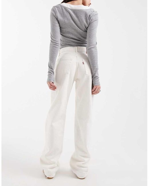 Levi's White Easy Dad Jeans