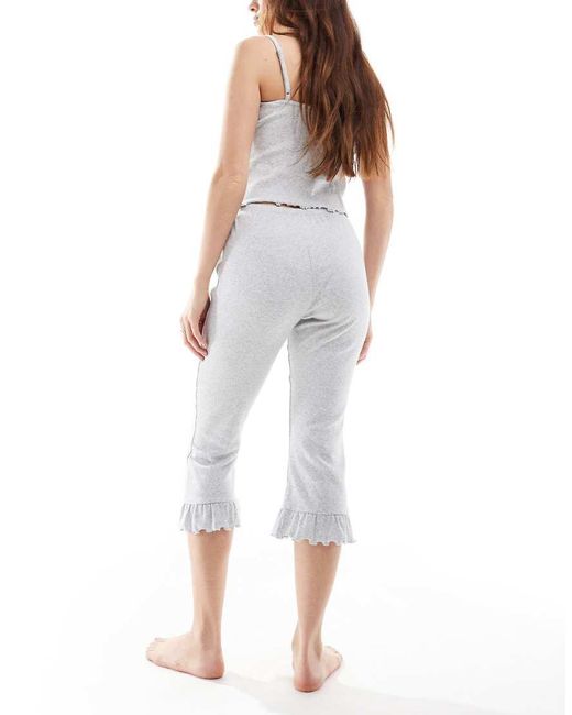 Cotton On White Cotton On Sleep Pointelle Rib Capri