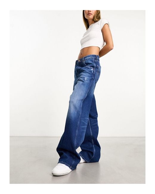 Tommy Hilfiger Blue Daisy Low Rise baggy Jeans