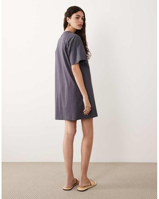 ASOS Multicolor Oversized T-shirt Mini Dress With Contrast Varsity Graphic