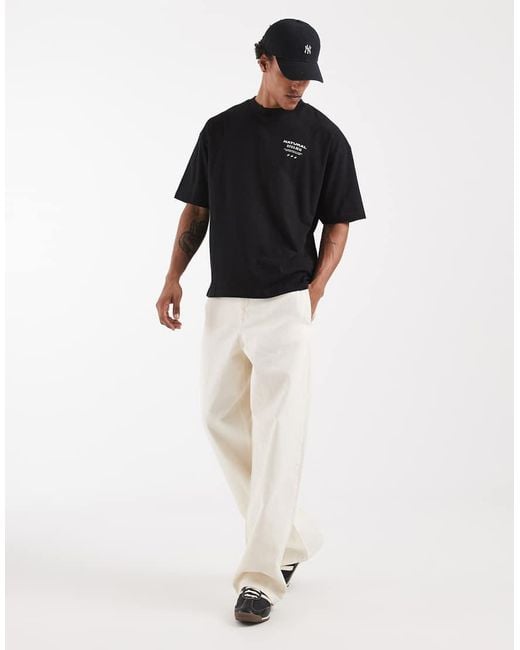 ASOS Black Oversized T-shirt With Floral Back Graphic for men