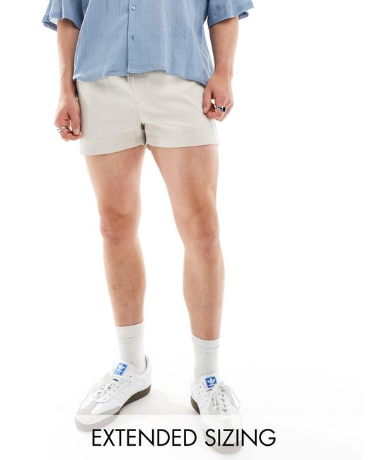 ASOS Blue Slim Chino Shorts for men