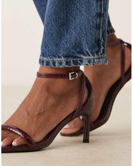 Glamorous Blue Barely There Heeled Sandals
