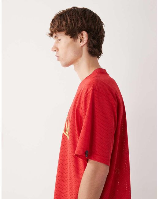 Camiseta Roja De Estilo Fútbol De Punto Team De Ice Cream ICECREAM de hombre de color Red