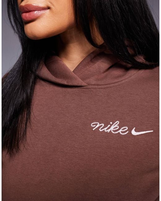 Nike Brown – cropped kapuzenpullover
