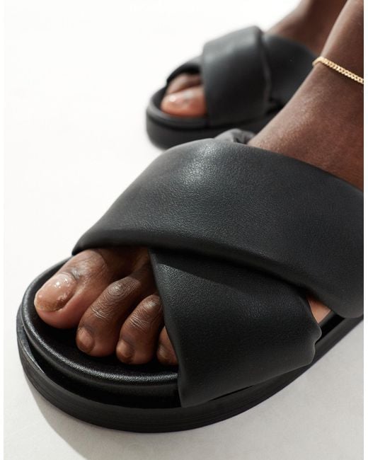 ONLY Brown Cross Front Sandals