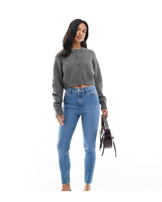 Vaqueros De Corte Pitillo Con Lavado Azul Medio De Miss Selfridge de color Blue