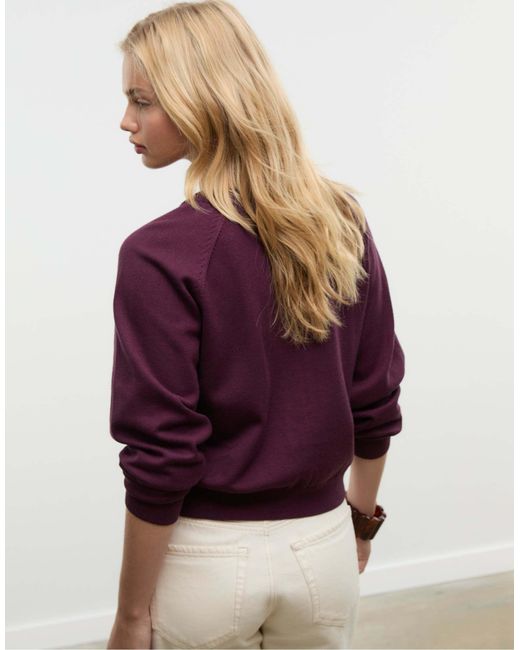 Stradivarius Purple – strickjacke