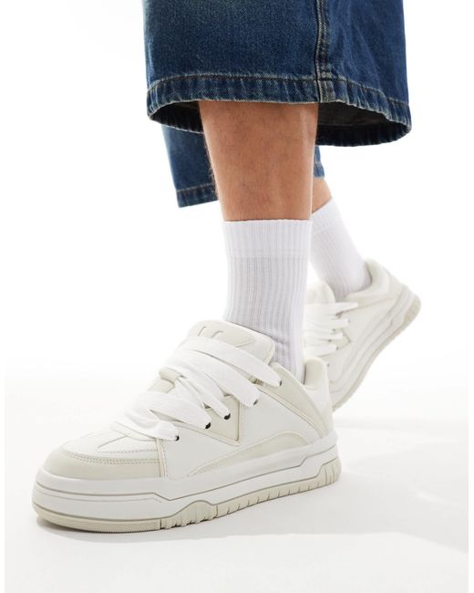 Bershka Blue Chunky Low Top Trainer for men