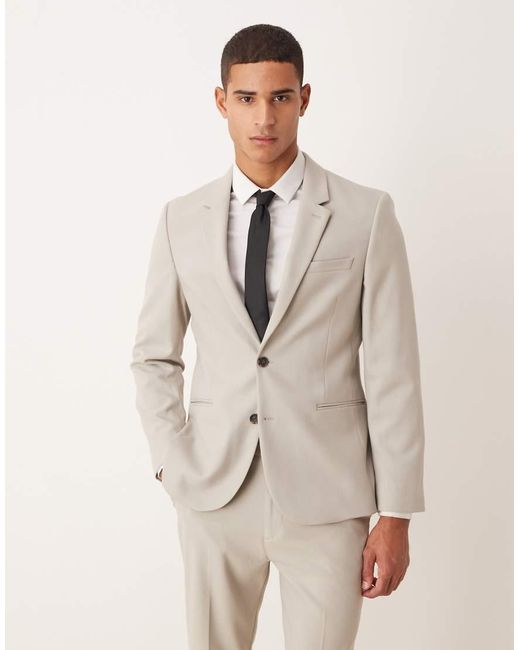 ASOS Natural Slim Suit Jacket for men