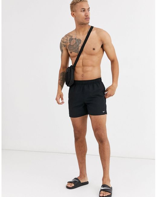 Nike Super Short Volley Swim Shorts in Black for Men | Lyst