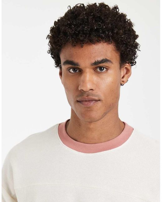 ASOS White Boxy Oversized T-shirt With Contrast Trim for men