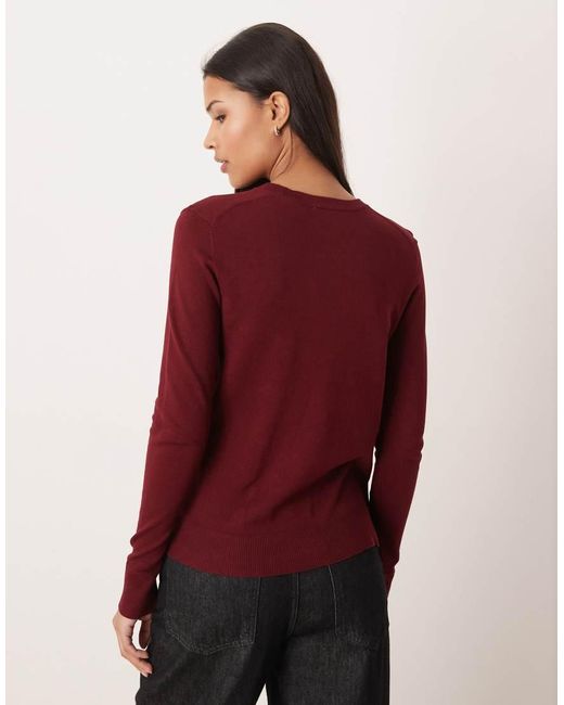 JJXX Red Crew Neck Knit Jumper
