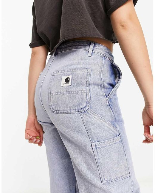 Vaqueros Boyfriend Con Lavado A La Piedra Pierce De Carhartt de color Blue