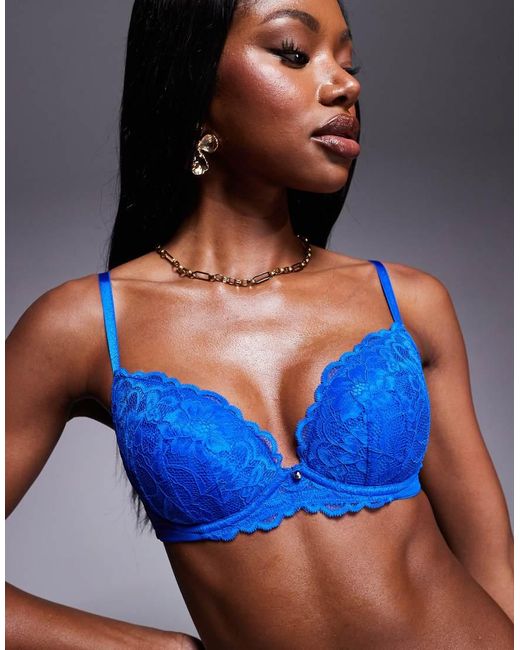 Sujetador Cobalto Escotado Con Relleno De Encaje Sexy Lace De Ann Summers de color Blue