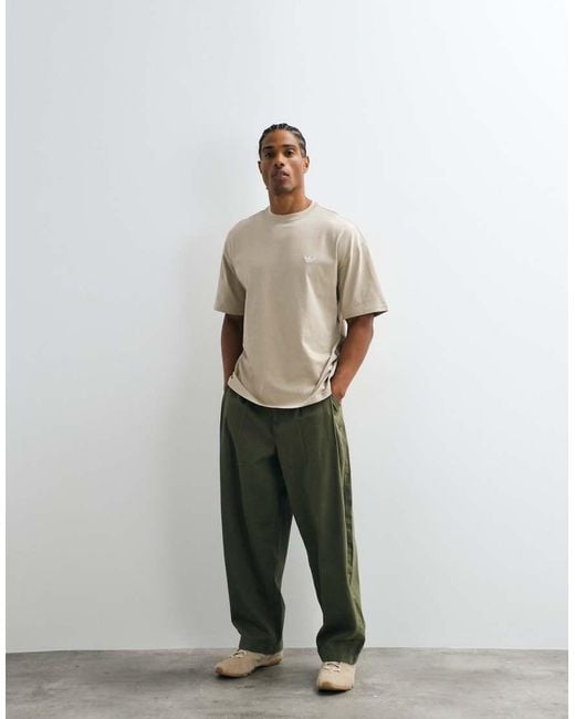 Adidas Originals White Essential Oversized T-shirt for men