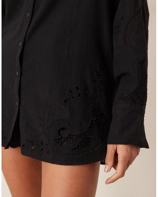 ASOS Natural – blake – oversize-strandhemd