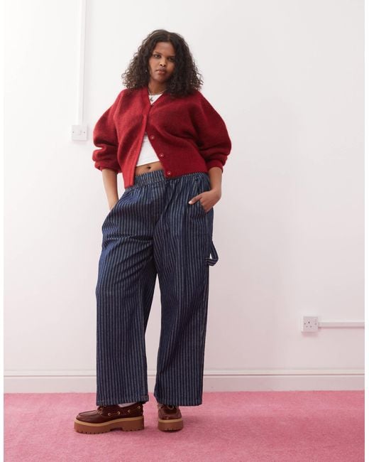 Collusion Red Plus Pull On Cargo Trouser